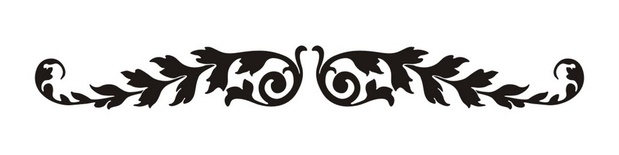 Акриловый штамп W028 Виньетка, размер 8,3 * 1 см