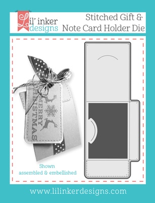 Нож для вырубки от Lil' Inker Designs - Stitched Gift & Note Card Holder Die