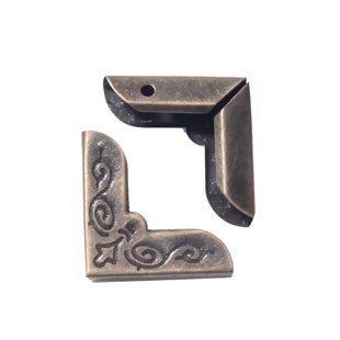 Металеві куточки для альбомів, 21х21 мм, антична бронза, 4 шт.