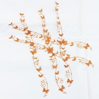 Бордюри з крафт паперу - Метелики з завитками, 5шт.