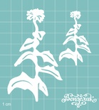 Чипборд від Вензелик - Набір флори 15, розмір: 76x85 мм