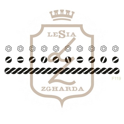 Набор акриловых штампов Lesia Zgharda F119 ГАЙКИ ТА ШУРУПИ, 3 штуки, ширина 7.7 см.