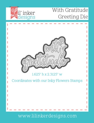 Ніж для вирубки з Lil'Inker Designs - With Gratitude Word Die