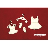 Чипборд Scrapiniec - Набор платьиц, 5 элементов