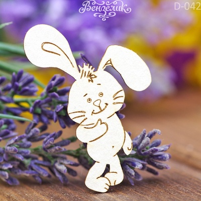 Чипборд от Вензелик - Зайчик 02, 50*30 мм
