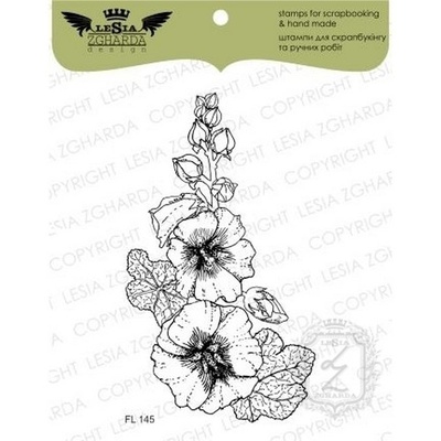 Акриловый штамп Lesia Zgharda FL145 Мальва, 5,6*9,7 см.