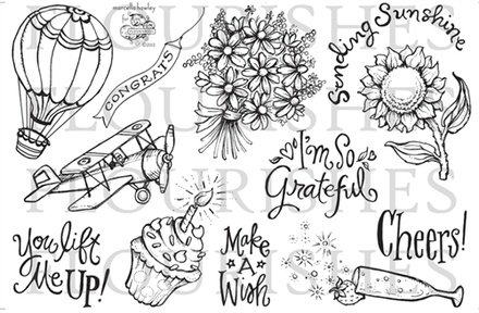 Набор акриловых штампов от Flourishes - Lots of Thoughts