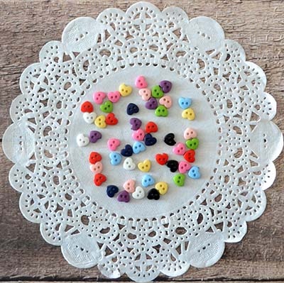 Пуговицы деревянные от ScrapBerry's - Сердечки, мини, 50 шт.
