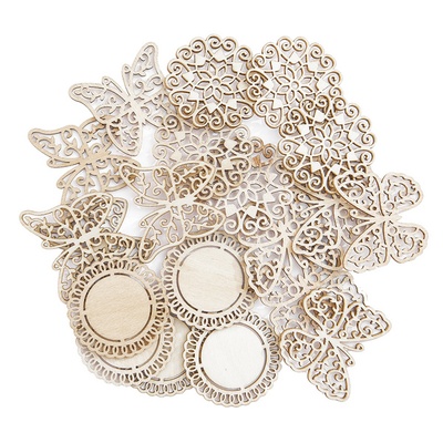 Деревʼяні елементи dpCraft - Decors And Butterflies, 20 шт.