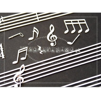 Чипборд Scrapiniec - Нотный стан