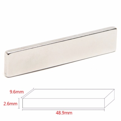 Прямоугольный магнит, 10мм, супер-сильный, цвет серебро, 1 шт.