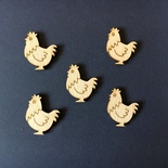 Деревʼяна фігурка WOOD-110 - Півник, 1 штука