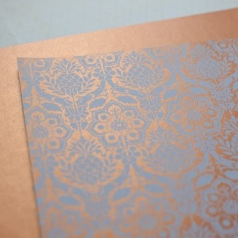 Аркуш дизайнерського паперу з візерунком Розкішно 1, колір Мідь, А4