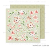 Двосторонній аркуш від WOODchic, колекція "Яблуневий цвіт" - 7, 30,5х30,5cм
