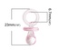 Акрилова підвіска "Соска", колір рожевий, 23x11мм, 1 шт.