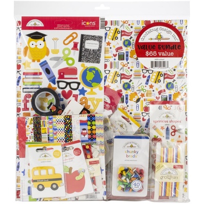 Повна колекція паперу і декору від Doodlebug Cardstock - School Days