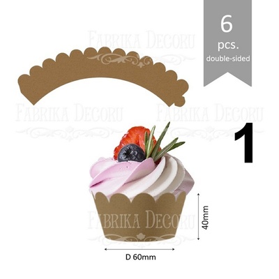 Набір паперових заготовок 005, ТМ Fabrika Dekoru, 6 штук, вибір кольору