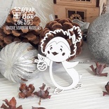 Чипборд ScrapBox - Пінгвіня з новорічною кулькою Hh-215