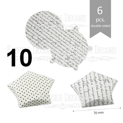 Набір паперових заготовок 002, ТМ Fabrika Dekoru, 6 штук, 70 мм, вибір кольору