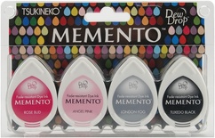 Набор чернил для штампинга Tsukineko - Memento Dew Drops - Girls Night Out, 4 шт.