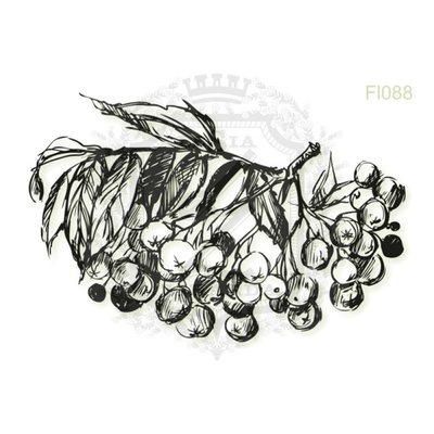 Акриловый штамп Lesia Zgharda FL088 Гроздь рябины, размер 5.6х3.7 см