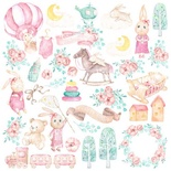 Аркуш з картинками для вирізання Dreamy baby girl, ТМ Фабрика Декору