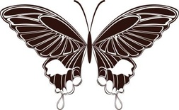 Акриловый штамп Butterfly 3 Бабочка, размер 4,2 * 2,6 см