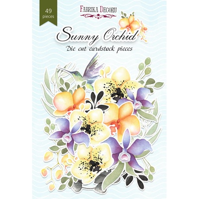Набір висічок для скрапбукінгу, колекція Sunny Orchid, 49 шт., ТМ Фабрика Декору