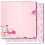 Бумага для скрапбукинга от ScrapBerry's - Страна восходящего солнца - Сакура, 30,5х30,5 см, 190 гр/м, двусторонняя, 1 лист