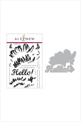 Штампи і ножі від Altenew - Cross Stitch Flower Stamp & Die Bundle