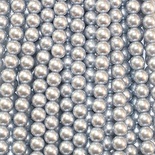 Намистини "перли" на нитці, 140 намистинки, діаметр 6 мм