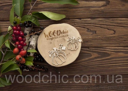 Чипборд Гарбуз 2 від WOODchic, 5,5x5см