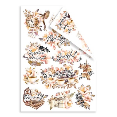 Набір двосторонніх картинок для вирізання Sentimental Story 15х20см, ТМ Фабрика Декору