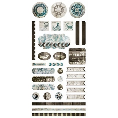 Наліпки від 7 Dots Studio - Destination Unknown - Element Stickers, 15,2x30 см