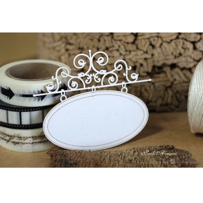 Чипборд Scrapiniec - Рамка-вивіска Park Avenue овальна