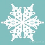Чипборд від Вензелик - Сніжинка 05, розмір: 62x75 мм