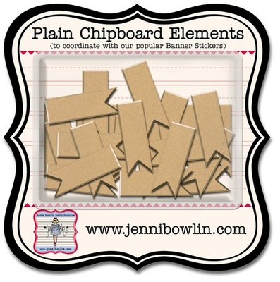 Набір фігурок з чіпборду Jenni Bowlin Mini Chipboard Pieces - Flag, 24 штуки