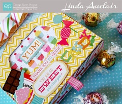 Лист скрапбумаги от Echo Park - Candy Stripe, 30х30 см