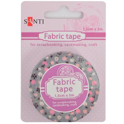 Лента текстильная самоклеющаяся Цветочный вечер, 1.5см*5м, ТМ Santi