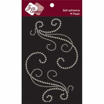 Прикраса з перлинок від Zva Creative - Symetrical Flourish White, білий колір