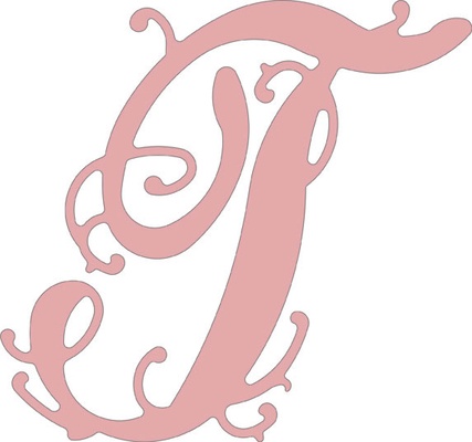 Ніж для вирубки Lace Flourish Letter T від Cheery Lynn Designs