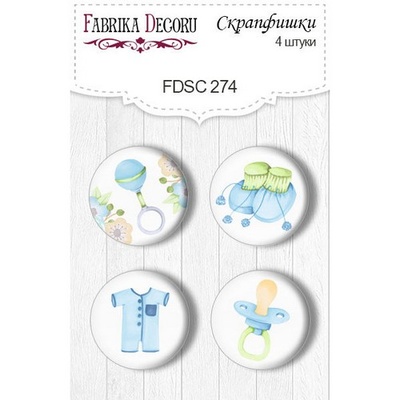 Набор скрапфишек ТМ Фабрика Декора из 4 шт № 274, Puffy Fluffy Boy