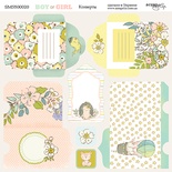 Аркуш двостороннього паперу для скрапбукінгу від Scrapmir - Конверти - Boy or Girl, 20x20cм
