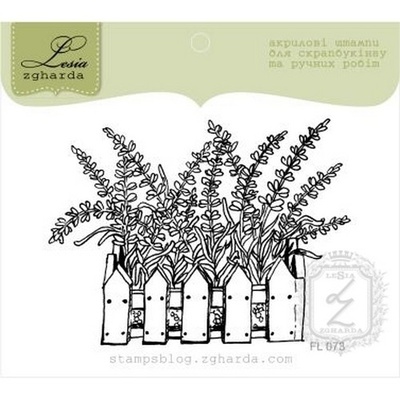 Акриловый штамп Lesia Zgharda Лаванда у ящичку FL073, 7,5*5,6см