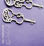 Чипборд від Wycinanka - Скрипка з орнаментом, 3 шт.