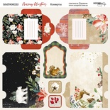 Аркуш двостороннього паперу для скрапбукінгу від Scrapmir - Конверти - Merry Christmas, 20x20cм