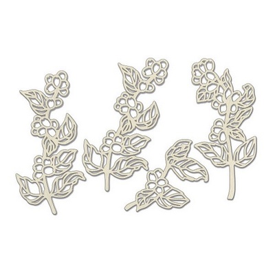 Набір чіпбордів Winter botanical diary 755, 10x15см, колір молочний, ТМ Фабрика Декору