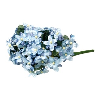 Тканинні квіточки, блакитний колір, 12см, 12 гілочок (48 шт.)