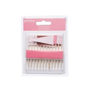 Прапорці від American Crafts - Pebbles Embellishments - New New Girl - Toothpick Flags, 12 шт.