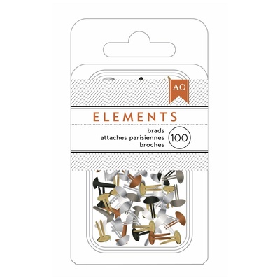 Брадсы Metallics от American Crafts, 100 шт.